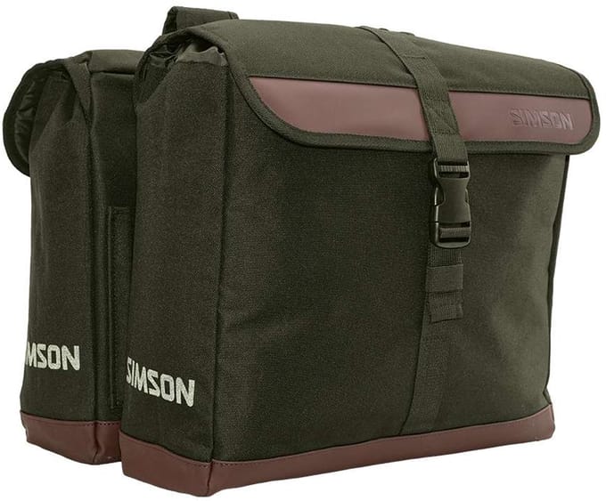 Simson fietstas dubbel Urban olijfgroen 35L