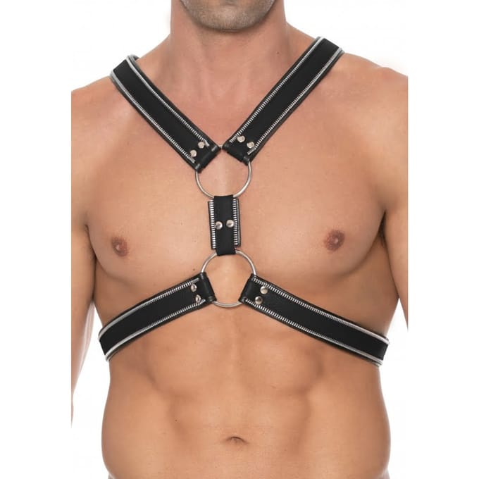 Shots - Ouch! Echt Leren Z Series Schots Harnas - S/M black S/M
