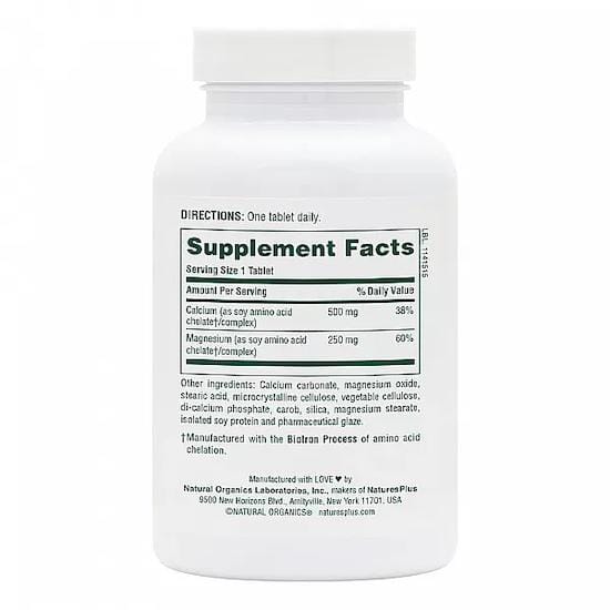 Nature's Plus - Cal/Mag, 500 mg/250 mg. 90 tab