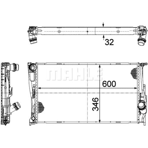 Radiator, motorkoeling MAHLE CR 1085 000P