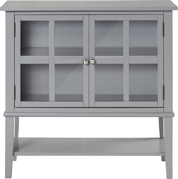 Franklin-Vitrinekast - 2-Deurs - Grijs