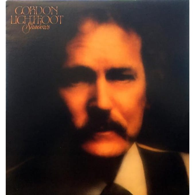 LP Plaat GORDON LIGHTFOOT  Shadows BSK3633 WARNER BROS. 1982 US Rock Gebruikt orange