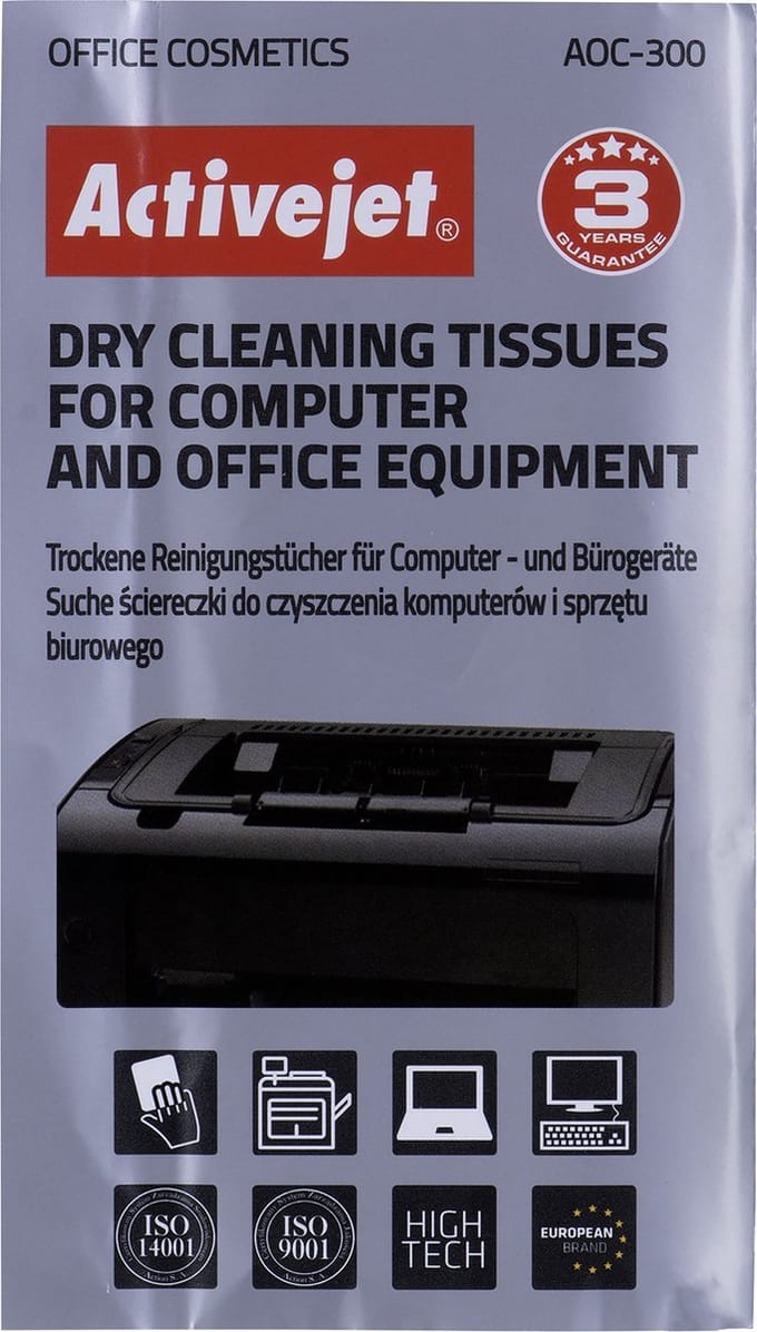 Dustloze doekjes Set ActiveJet AOC-300 24-pcs..