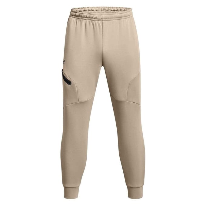 Under Armour Heren-joggingbroek van Unstoppable-fleece met ritszakken (Bruin)