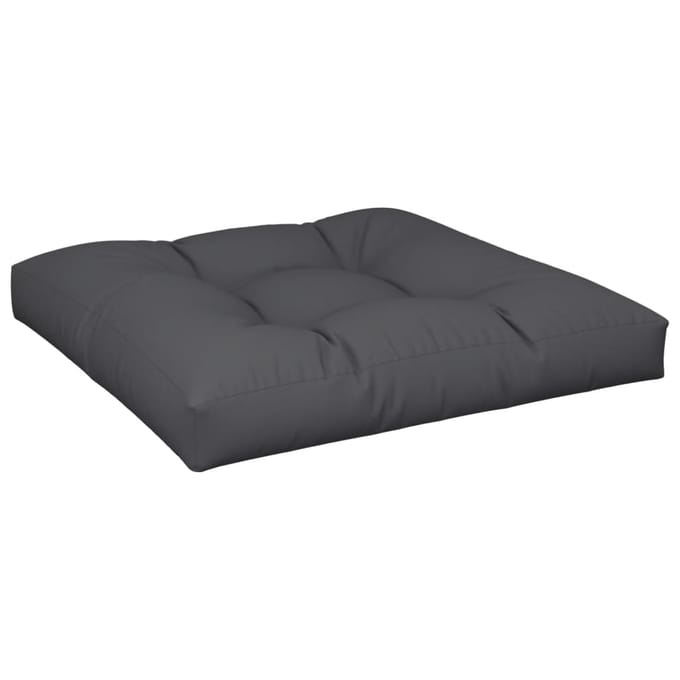 vidaXL - Palletkussen - 80x80x12 - cm - stof - zwart