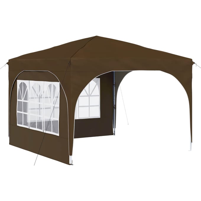 vidaXL - Pop-up - Feesttent - 290 - x - 290 - x - 245 - cm - Taupe