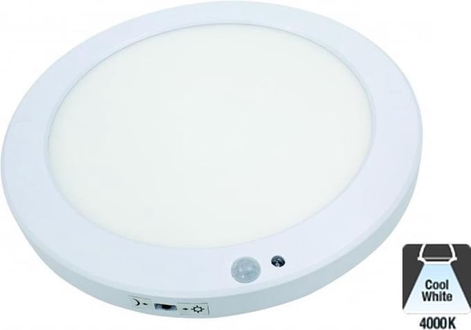 Led Plafonniere met bewegingssensor 18w - Ø220mm - 1350 Lumen - 4000K Neutraal Wit - IP20