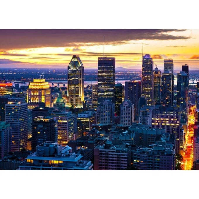 Enjoy Puzzle Montreal - Legpuzzel Skyline by Night Canada - 1000 stukjes