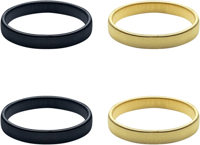 Purepeak Mouwophouders Set 4 Stuks - Zwart - Goud - Dames - Heren - Elastisch