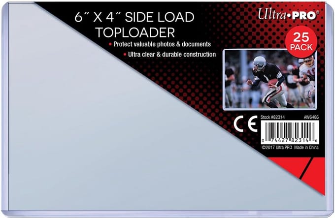 Toploaders voor verzamelkaarten 6 x 4 Inch - 25 stuks
