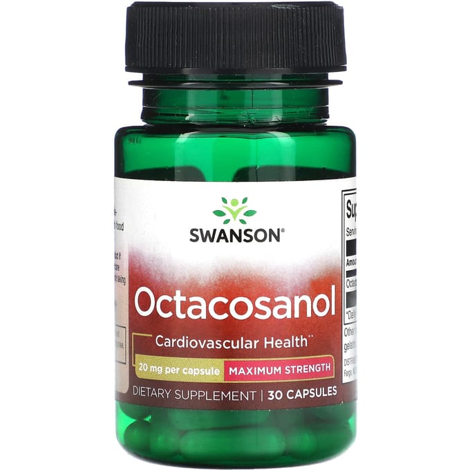 Octacosanol, Force Maximale, 20 mg, 30 Capsules