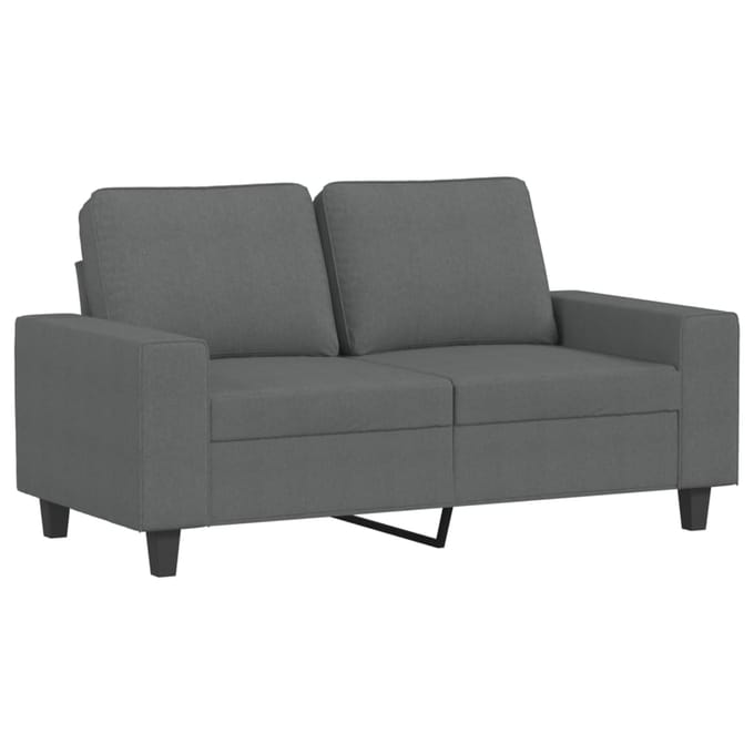 vidaXL - 2-delige - Loungeset - stof - donkergrijs