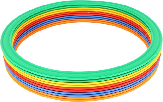 Sport Ringen Set - Agility Training - Coördinatie Spel - 10 Ringen 10 Gespen - 28cm Diameter