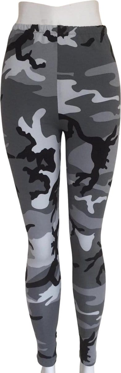 Hoogwaardige Dames Leger Legging | Fashion Legging | Grijs - S/M