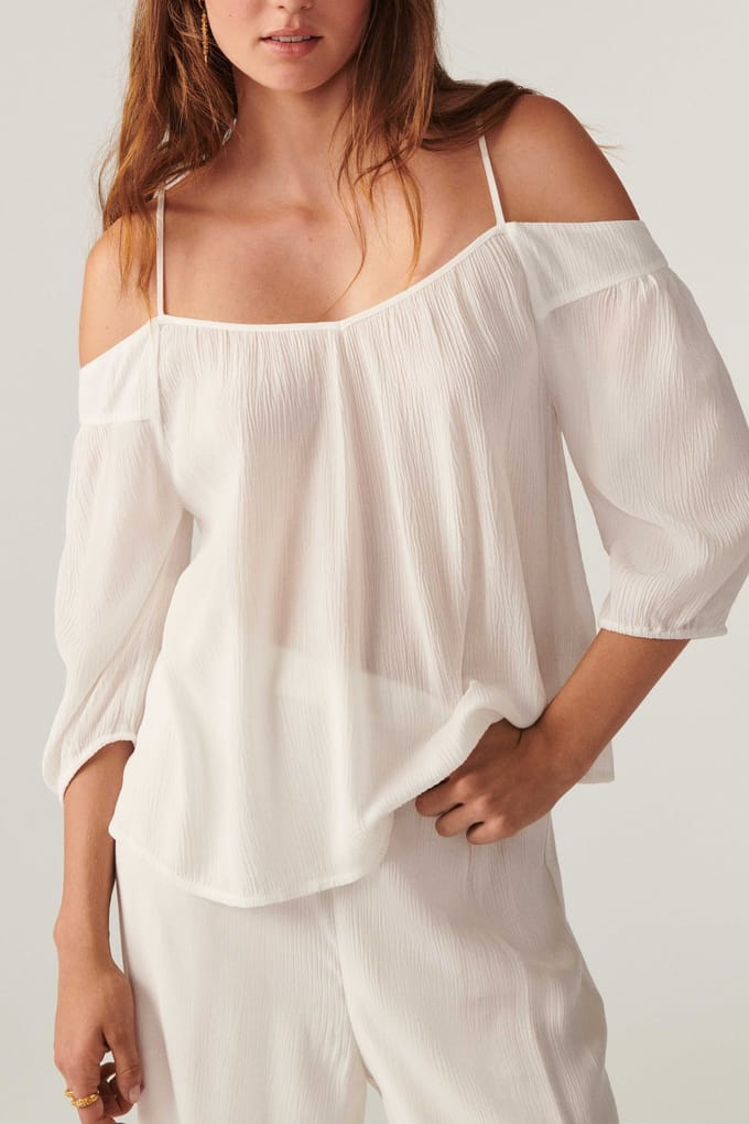 BA&SH Top Naya Ecru Maat: M | Blouses Outlet | Dames | Wit
