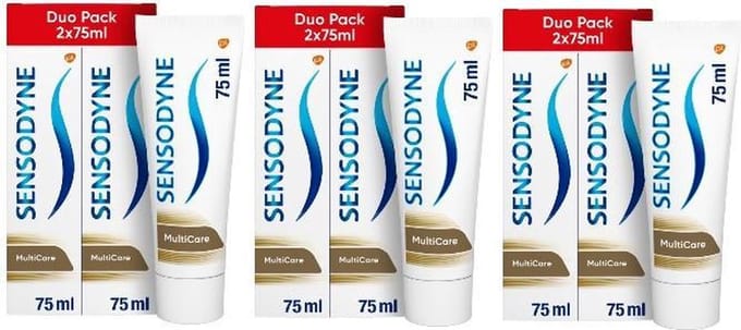 Sensodyne - Tandpasta - MultiCare - 2x75ml x 3