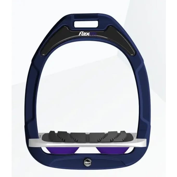 Ingelijnde Grip Marine/Grijs/Paarse Stijgbeugels Flex-On Green Composite