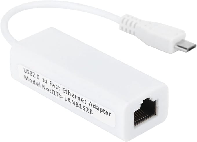 Ethernet Adapter - Netwerkkaart USB - Bekabelde Verbinding - Plug en Play - 10/100Mbps - Zwart