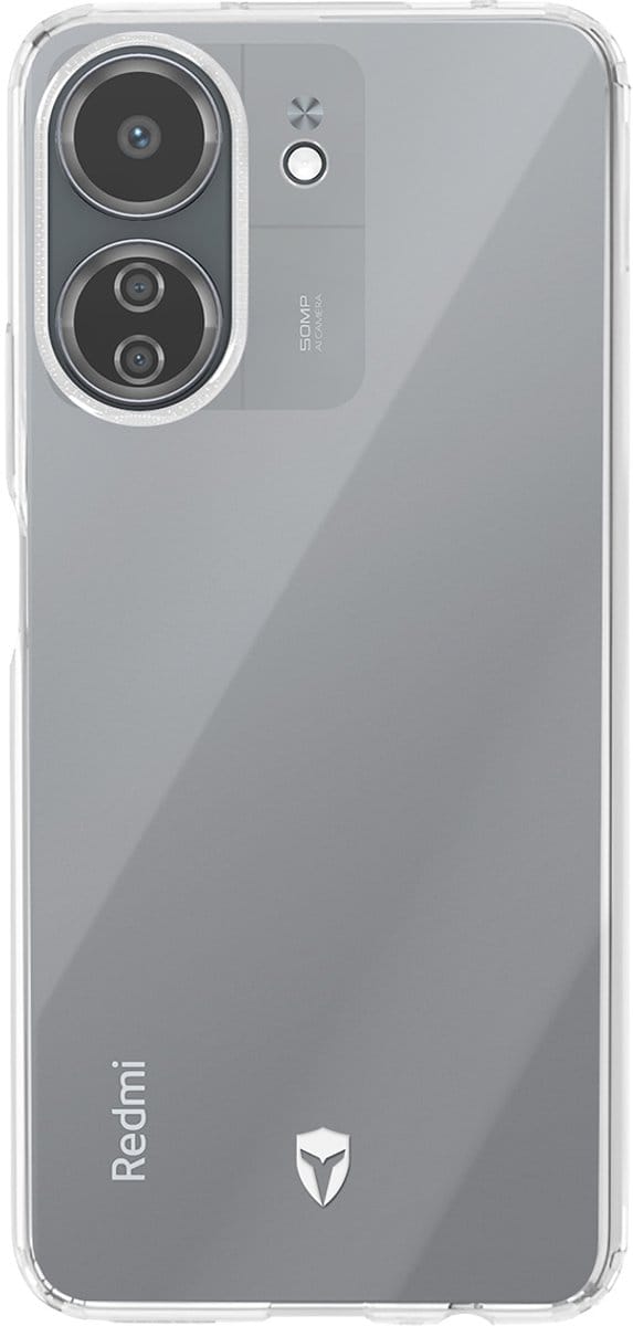 Force Case, Hoesje geschikt voor Redmi 13C 4G / 5G - FEEL Versterkt Tryax System met 3D Inserts, Transparant