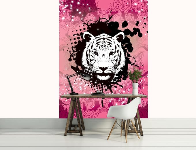 Tiger Abstract Photo Wallcovering