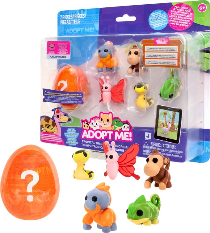Adopt Me! - Hidden Pets Tropical Time 6-Pack 5cm Speelfiguren & personages