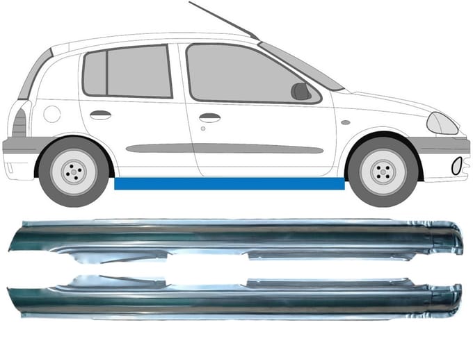 Volledige dorpel voor Renault Clio II 1998-2012 / Links + Rechts / Set
