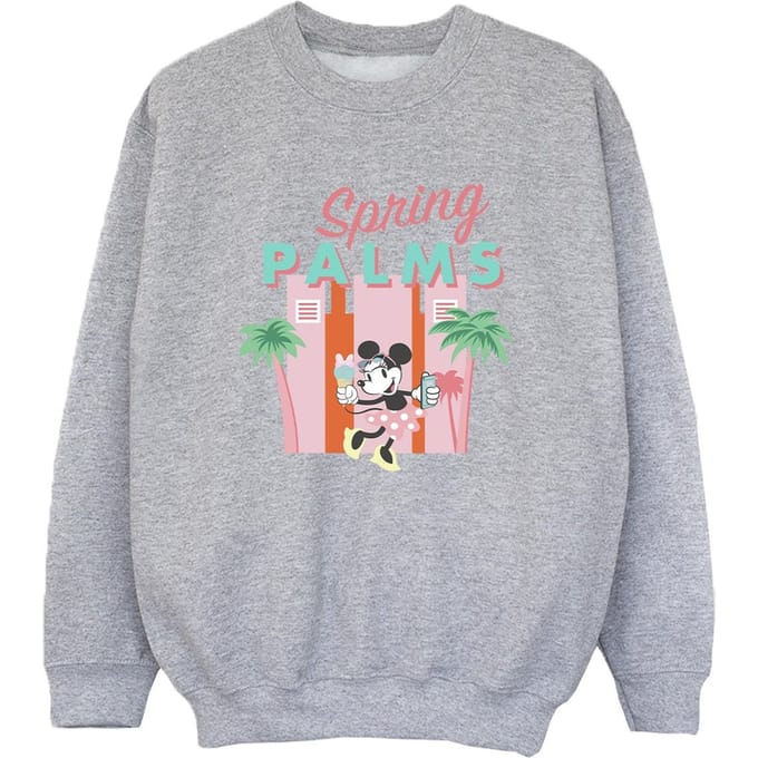 Disney Jongens Minnie Mouse Lentepalmen Sweatshirt (Sportgrijs)
