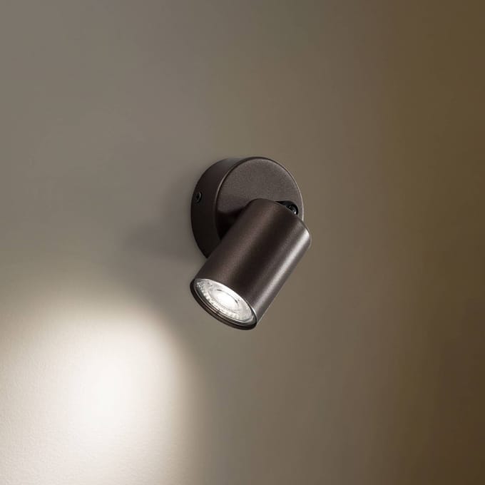 TK Lighting Plafondspot Top, verstelbaar, bruin, 1-lamp