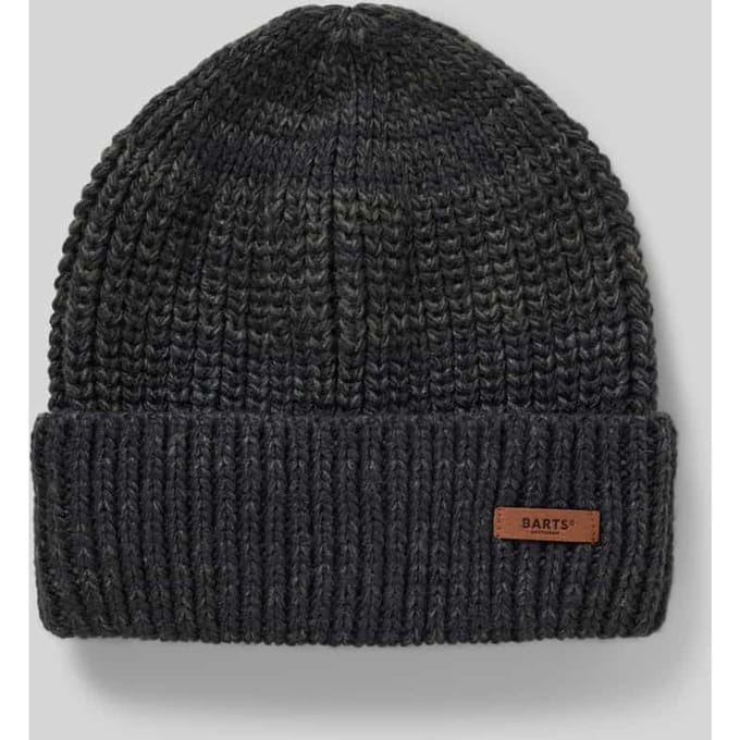 Beanie met labeldetail