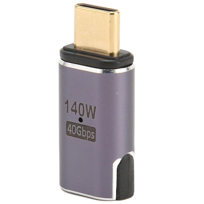 Adaptateur Magnétique USB C 24 Broches PD 140W Charge Rapide 40Gbps 8K HD Mini Adaptateur Connecteur Magnétique USB C pour PC Tablettes