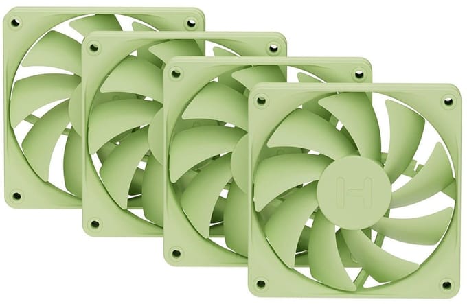 HYTE FA12 FAN - (Matcha Milk / Green) 4-pack - Case ventilator - 120mm - Green - 28 dBA