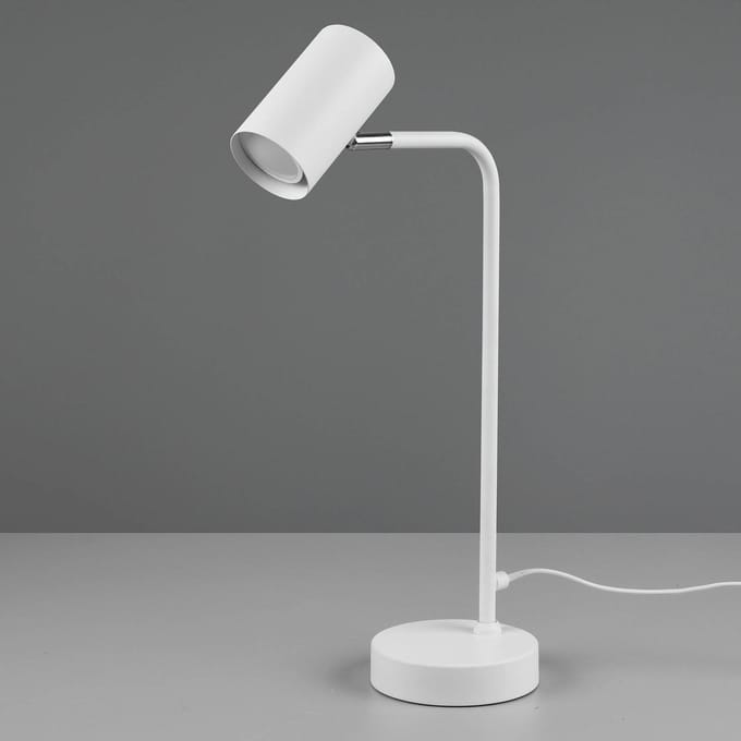 TRIO MARLEY - Tafellamp - Bureaulamp - Wit mat - excl. 1x GU10 4,5W