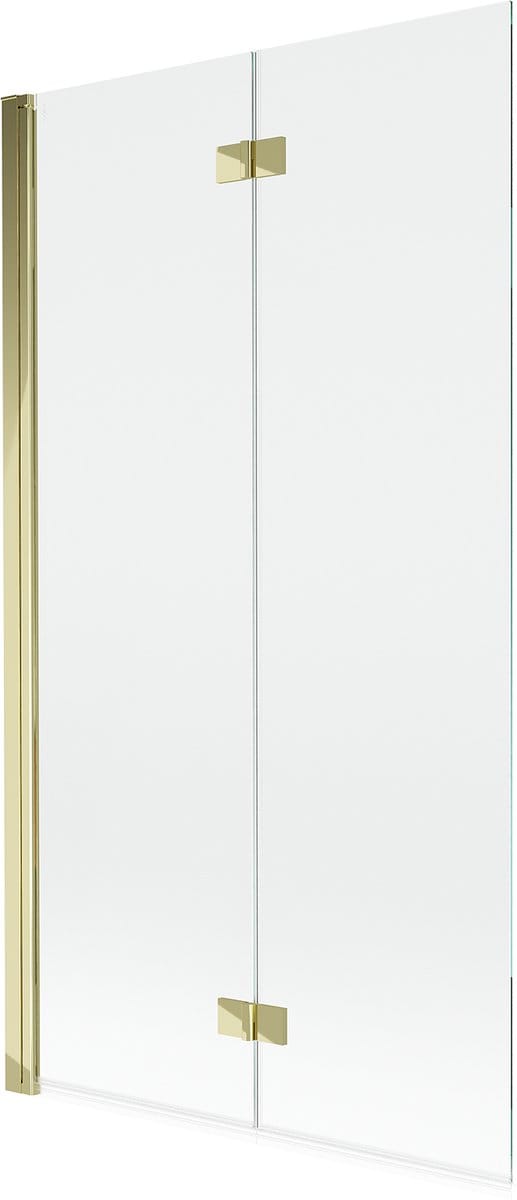 Mexen Mist douchewand 2-delig links 100 x 150 , transparant, goud - 8A9-100-002-50-00-L