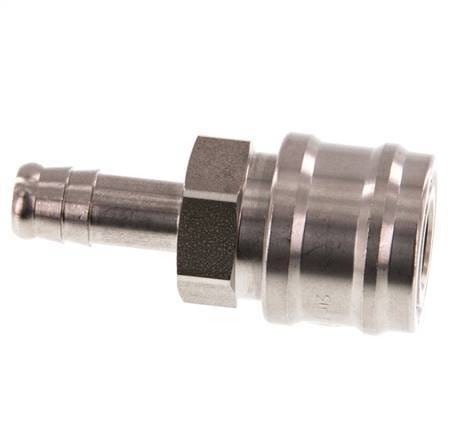 RVS DN 7.2 (Euro) Luchtkoppeling Snelkoppeling 10 mm Slangpilaar