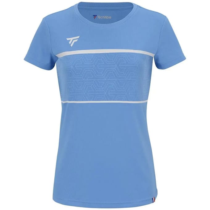 Tennisshirt Tecnifibre Women Team Tech Azur-XS