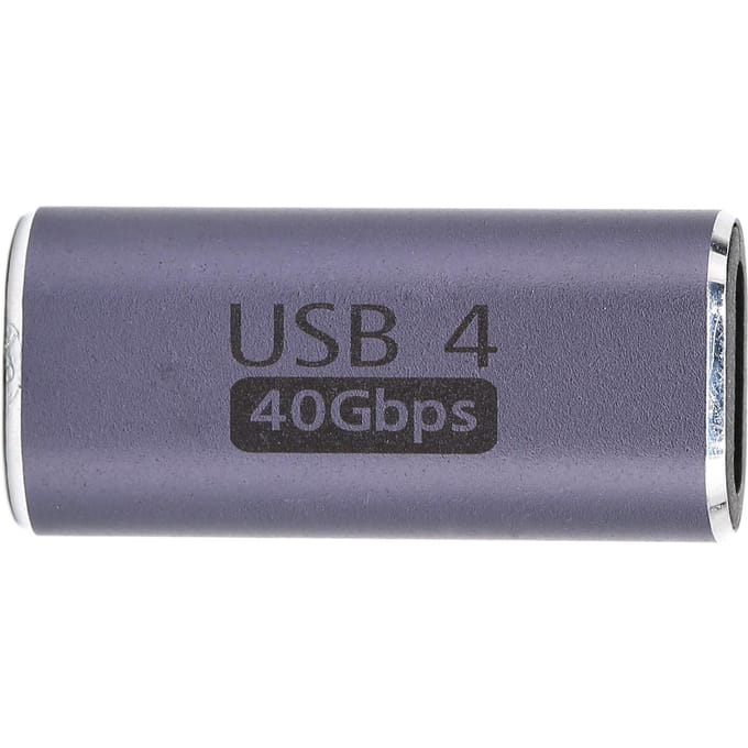 Type C Vrouwelijk naar Vrouwelijk Adapter Aluminiumlegering 40Gbps 100W Koppeling Verlengstuk voor Tablet Mobiele Telefoon
