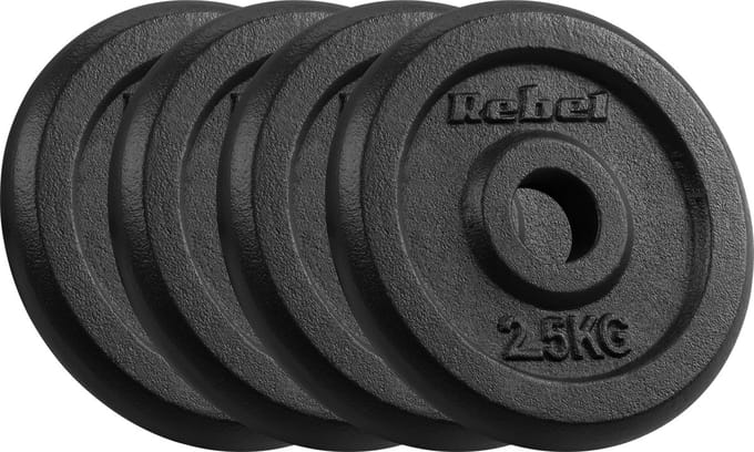 Rebel Active - Halterschijven Set - 4x2.5kg - Gietijzer - Diameter 31mm