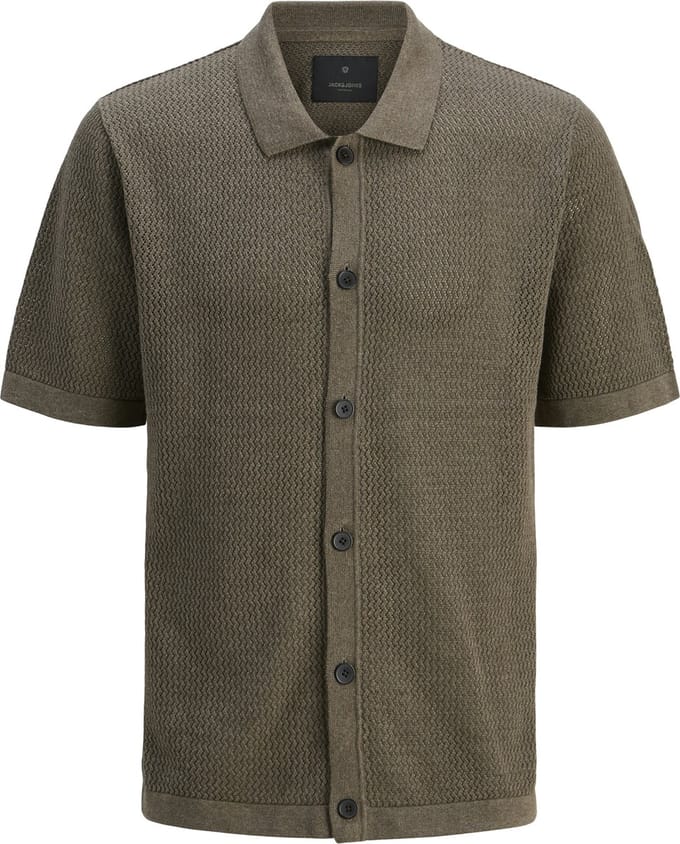 Jack & Jones Gebreide overhemd Effen Gebreide overhemd