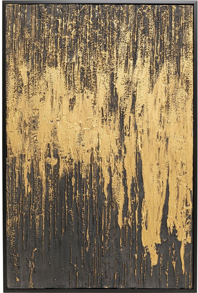 Kare Schilderij Abstract Black 80x120cm