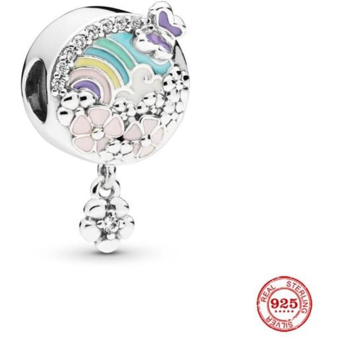 Vlinder Charm Bead Fit Armband 925 Sterling Zilver DIY Dames Sieraden white