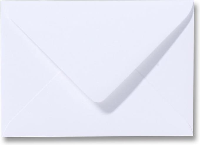 Benza Wenskaart Enveloppen - langwerpig 16,2 x 11,4 cm = C6 - Wit - 100 stuks