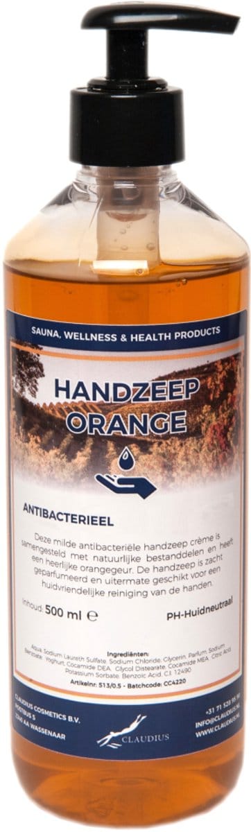 Handzeep Orange 500 ml - met gratis pompje