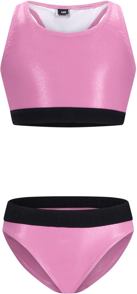 SuperRebel R601-5003 Meisjes Bikini Metallic Pink Maat 14-164
