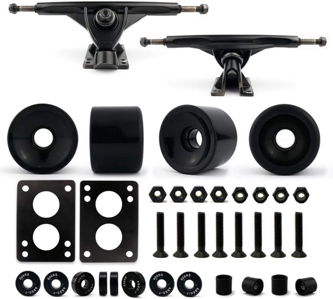 Complete Longboard Skateboard Set Incl. Wielen, Trucks en Lagers