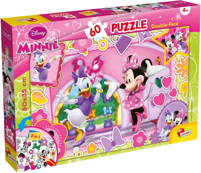 Lisciani - Minnie - Double face - puzzel - 60 stukjes