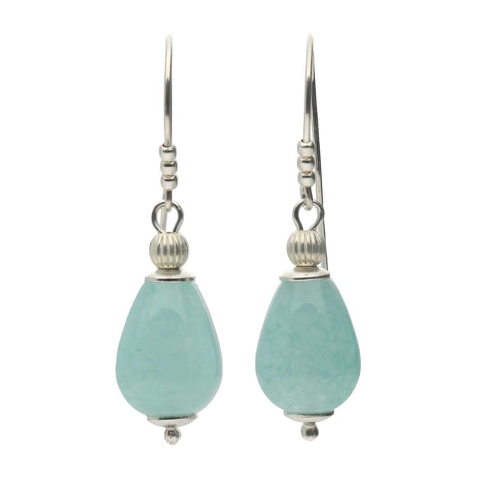 Bela Donaco - Oorbellen Classic – Turquoise Agaat – Sterling Zilver