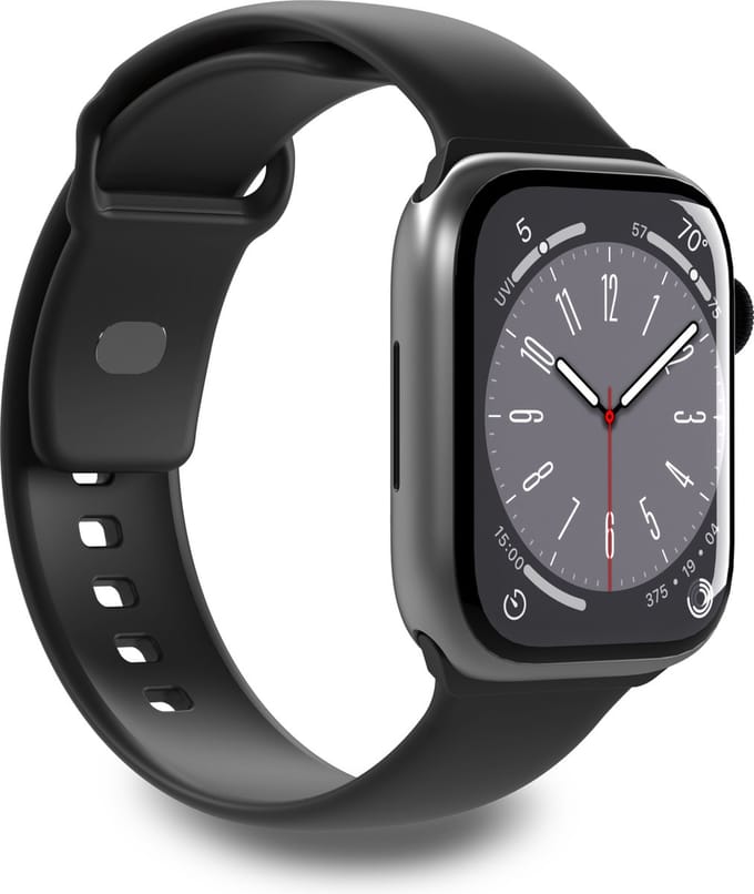 Bracelet en silicone Puro Icon pour Apple Watch 42 / 44 / 45 / 49 mm - noir (2 pièces.) black