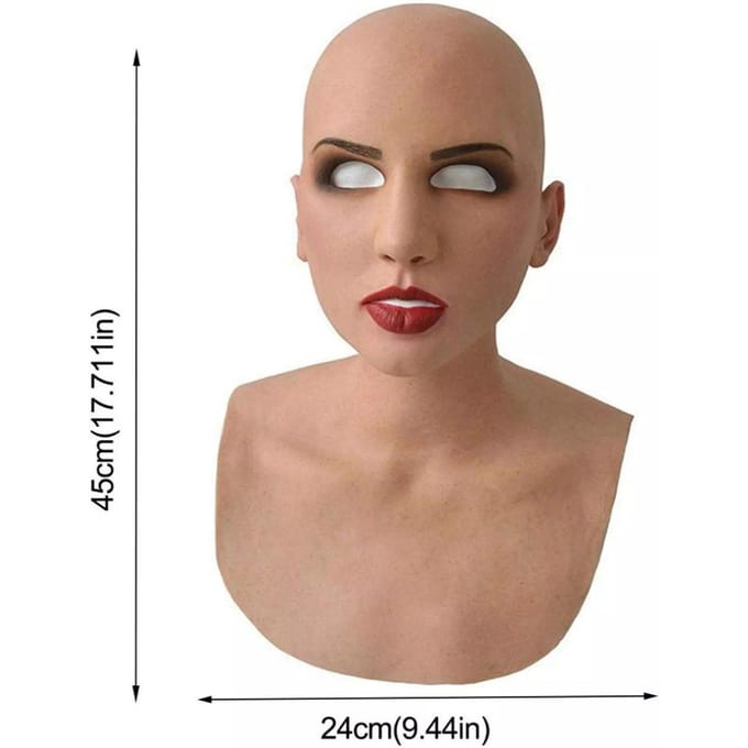 Halloween beauty latex live uitzending masker Adult One Size roze