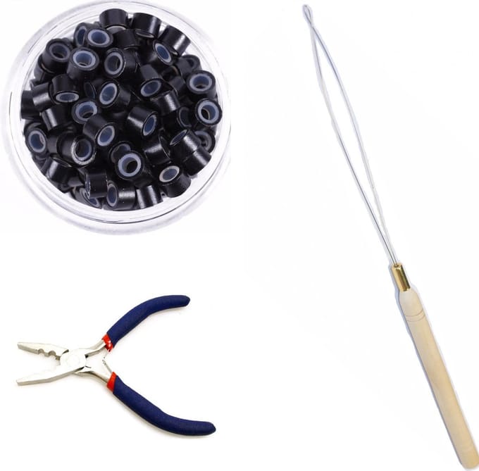 Scoby - Combo Microring met Silicone - 100 Stuks - Inzettang - Zwart - Loop