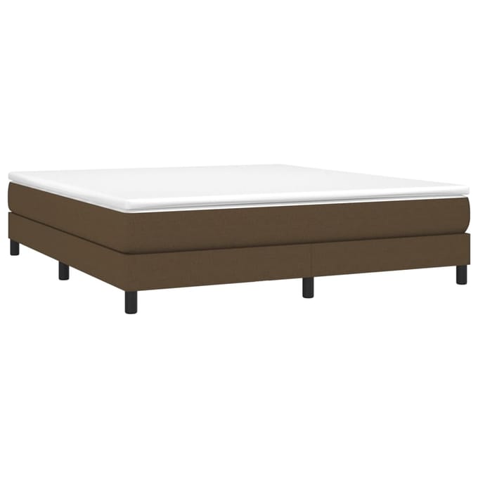 vidaXL - Boxspring - bed - stof - donkerbruin - 160x200 - cm